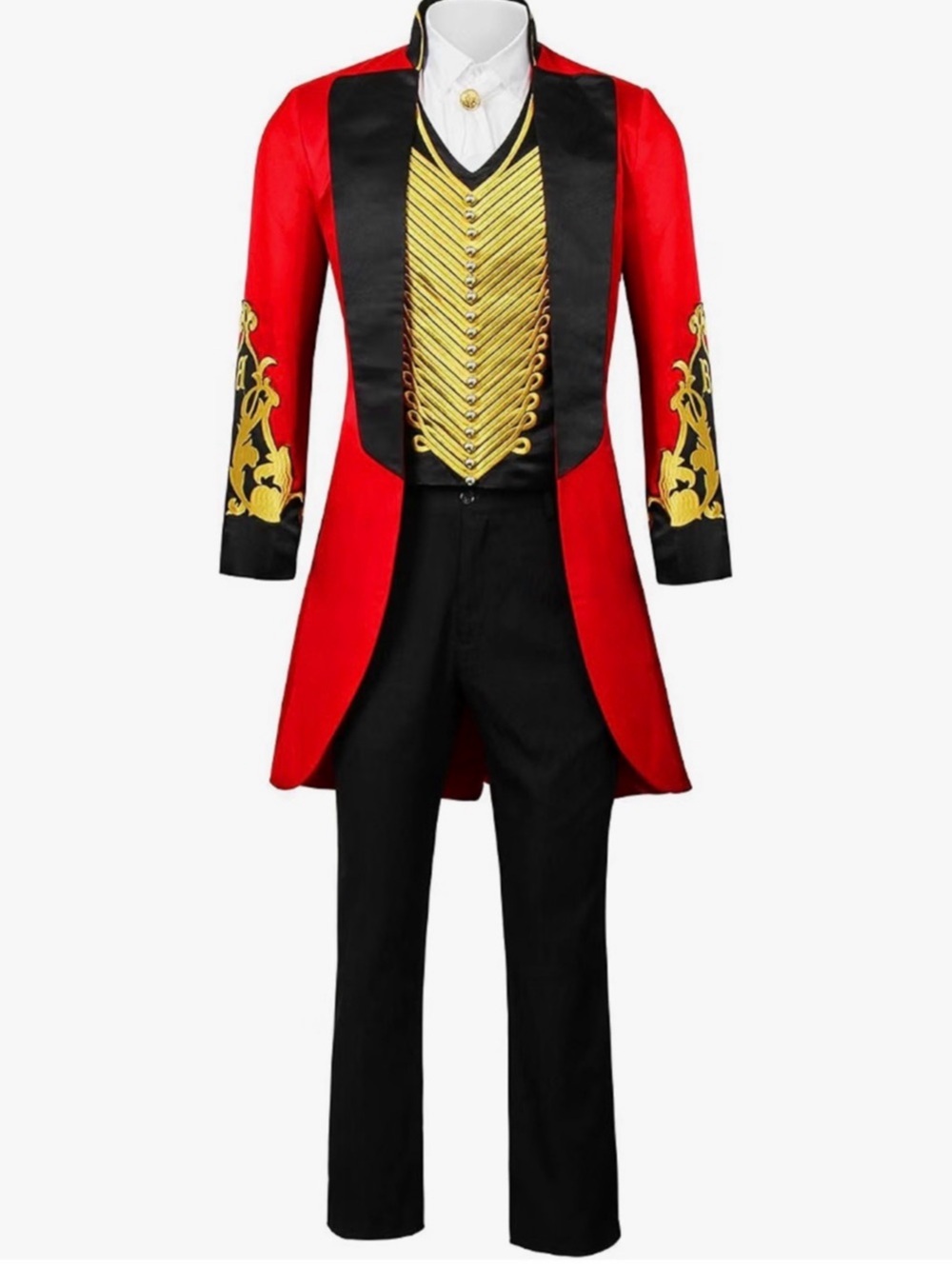 Adult Men Circus Ring Master Ringmaster PT Barnum Showman Costume Cosplay Sz L